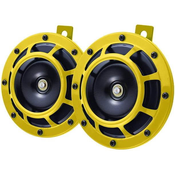 High Tone and Low Tone Metal Disc Horn Kit Waterproof Twin Horn for Car SUV Pickup Boat. 130DB Car Horn 12V Motorcycle Universal Horn Super Loud High Tone and Low Tone Metal Disc Horn Kit Waterproof Twin Horn for Car SUV Pickup Boat. 130DB Car Horn 12V Motorcycle Universal Horn Super Loud